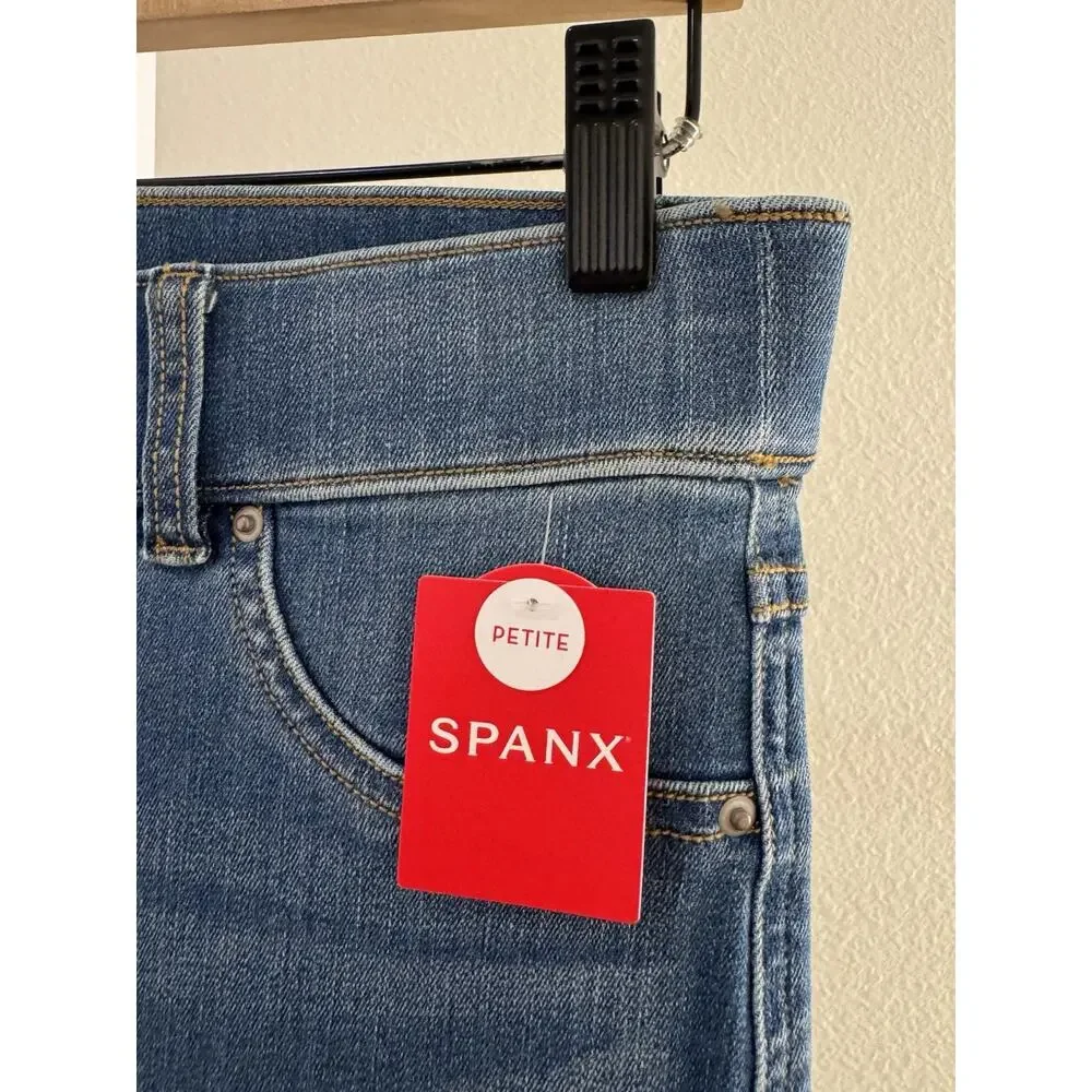Spanx Flare Jeans Vintage Indigo 20456Q Petite Size M NWT